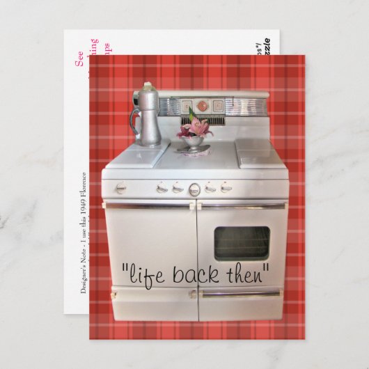 Antiker Kochherd Postkarte 31413 - anpassen (Vorne/Hinten)