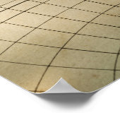 Antiker Kompass auf Karte Poster (Ecke)