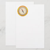 Antiker Kompass Briefpapier (Vorne/Hinten)
