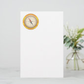 Antiker Kompass Briefpapier (Stehend Vorderseite)