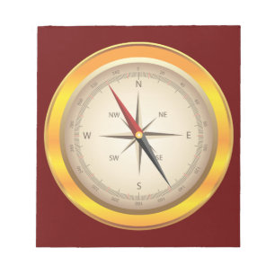 Antiker Kompass Notizblock