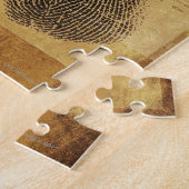 Antiker Kompass-Rose mit Fingerabdruck Puzzle (Seite)