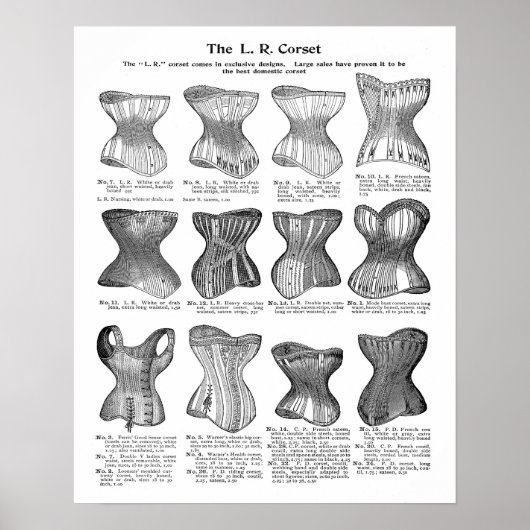 Antiker Korsett-Katalog Poster (Vorne)