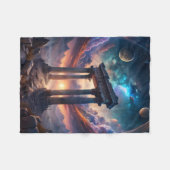 Antiker kosmischer Tempel - Ruinen der Fantasy Gal Fleecedecke (Vorderseite (Horizontal))