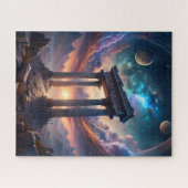 Antiker kosmischer Tempel - Ruinen der Fantasy Gal Puzzle (Horizontal)