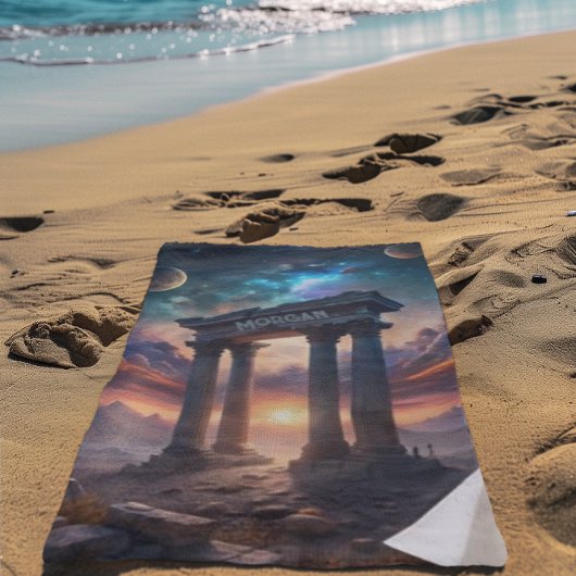 Antiker kosmischer Tempel - Ruinen der Fantasy Gal Strandtuch