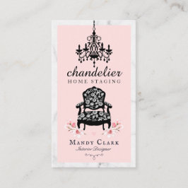 Antiker Kronleuchter und Viktorianischer floraler Visitenkarte