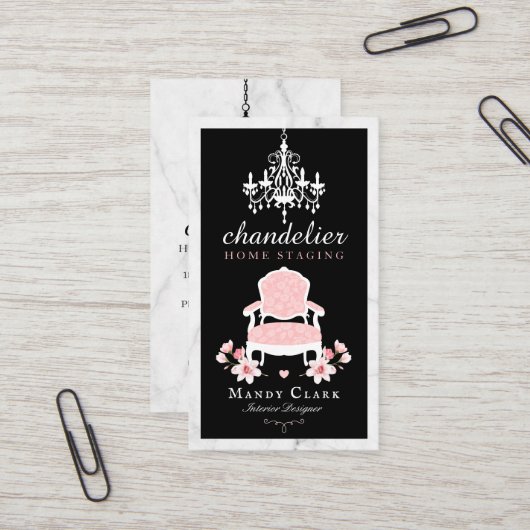 Antiker Kronleuchter und Viktorianischer floraler  Visitenkarte (Vorderseite/Rückseite Beispiel)