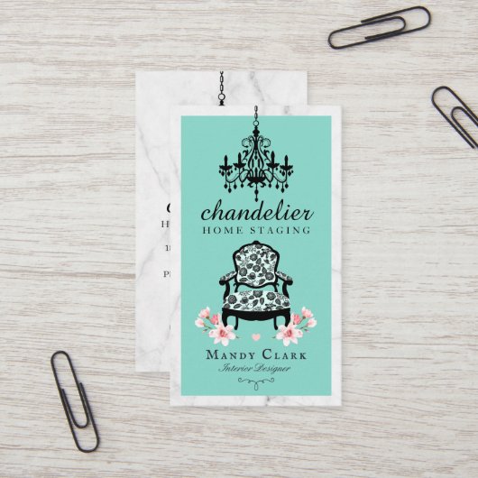 Antiker Kronleuchter und Viktorianischer floraler  Visitenkarte (Vorderseite/Rückseite Beispiel)