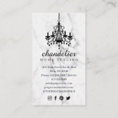 Antiker Kronleuchter und Viktorianischer floraler  Visitenkarte (Rückseite)