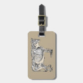 Antiker Kuh Skeleton Knochen Spaß Gepäckanhänger (Vorderseite vertikal)