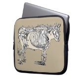 Antiker Kuh Skeleton Knochen Spaß Laptopschutzhülle (Vorderseite Links)
