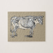 Antiker Kuh Skeleton Knochen Spaß Puzzle (Horizontal)