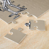 Antiker Kuh Skeleton Knochen Spaß Puzzle (Seite)