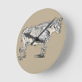 Antiker Kuh Skeleton Knochen Spaß Runde Wanduhr (Winkel)