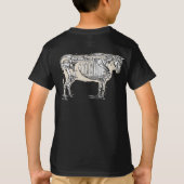 Antiker Kuh Skeleton Knochen Spaß T-Shirt (Rückseite)