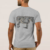 Antiker Kuh Skeleton Knochen Spaß T-Shirt (Rückseite)