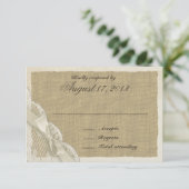 Antiker Lace Country Response Card RSVP Karte (Stehend Vorderseite)