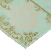 Antiker Lace Weißmeer-grüne Blüte Tischdecke (Schrägansicht)