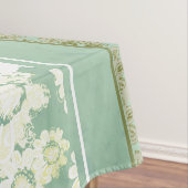 Antiker Lace Weißmeer-grüne Blüte Tischdecke (Beispiel)