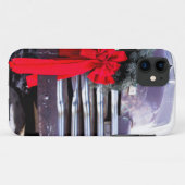 Antiker Lastwagen mit festlichem Weihnachtskranz Case-Mate iPhone Hülle (Rückseite (Horizontal))