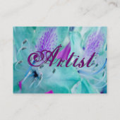 Antiker Lavendel-blaue Blumenfreude Visitenkarte (Rückseite)