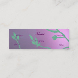 Antiker Lavendel Blumen Mini Visitenkarte