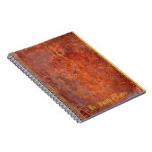 Antiker lederner Blick-Bucheinband Notizblock (Rechte Seite)