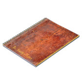 Antiker lederner Blick-Bucheinband Notizblock (Linke Seite)