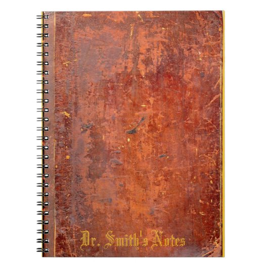 Antiker lederner Blick-Bucheinband Notizblock (Vorderseite)