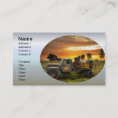 Antiker Lieferwagen im Grünen Visitenkarte (Vorderseite)