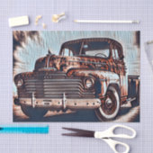 Antiker LKW - Ein zeitloser Klassiker Seidenpapier (Handwerk)