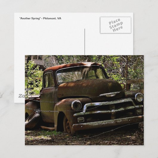 Antiker LKW Postkarte (Vorne/Hinten)