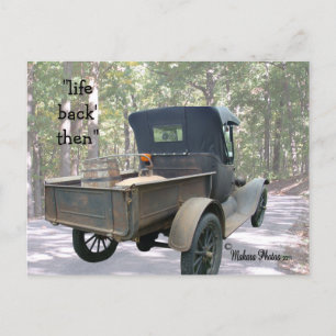Antiker LKW & Postkarte - anpassen