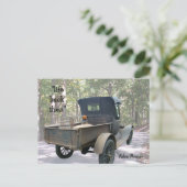 Antiker LKW & Postkarte - anpassen (Stehend Vorderseite)