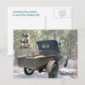 Antiker LKW & Postkarte - anpassen (Vorne/Hinten)