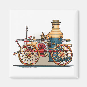 Antiker Löschfahrzeugpumper-LKW-Quadrat-Magnet Magnet