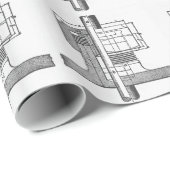 Antiker mechanischer Werkzeug-Ingenieur Geschenkpapier (Rolleneckpunkt)