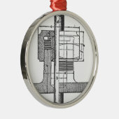 Antiker mechanischer Werkzeug-Ingenieur Silbernes Ornament (Rechts)