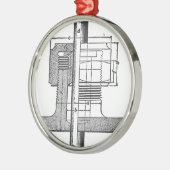 Antiker mechanischer Werkzeug-Ingenieur Silbernes Ornament (Links)