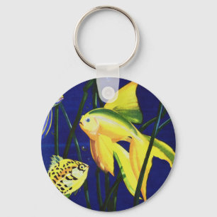 Antiker Meeresleben-Fisch, Fantasie-Goldfisch im A Schlüsselanhänger