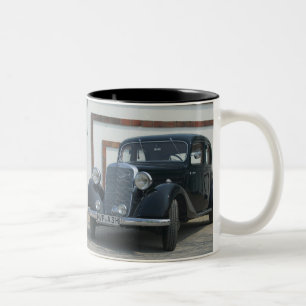 antiker Mercedes 3 Zweifarbige Tasse