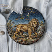 Antiker Mosaik-Zodiak-Löwe im Stil der Antike Button (Beispiel)