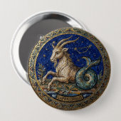 Antiker Mosaik-Zodiak Steinbock Button (Vorne & Hinten)