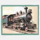 Antiker Motor Eisenbahn Fleecedecke (Vorderseite (Horizontal))