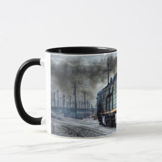 Antiker Motor-Kaffeezug Tasse (Links)