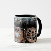 Antiker Motor-Kaffeezug Tasse (VorderseiteRechts)