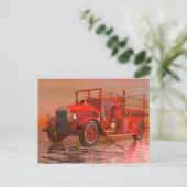 Antiker Motor Postkarte (Stehend Vorderseite)