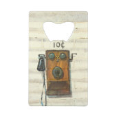 antiker Münztelefonflaschenöffner Kreditkartenflaschenöffner (Rückseite)