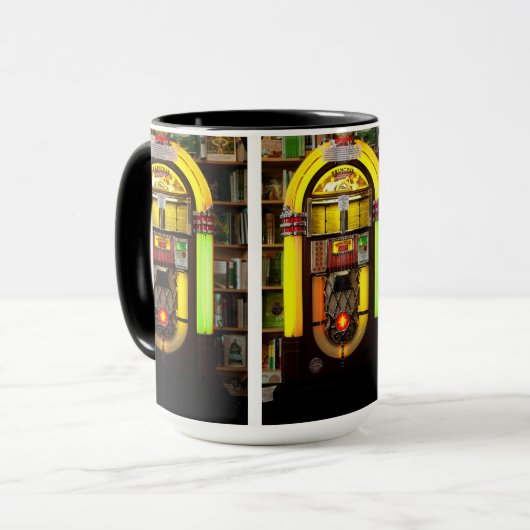Antiker Musikautomat Tasse (Vorderseite Links)